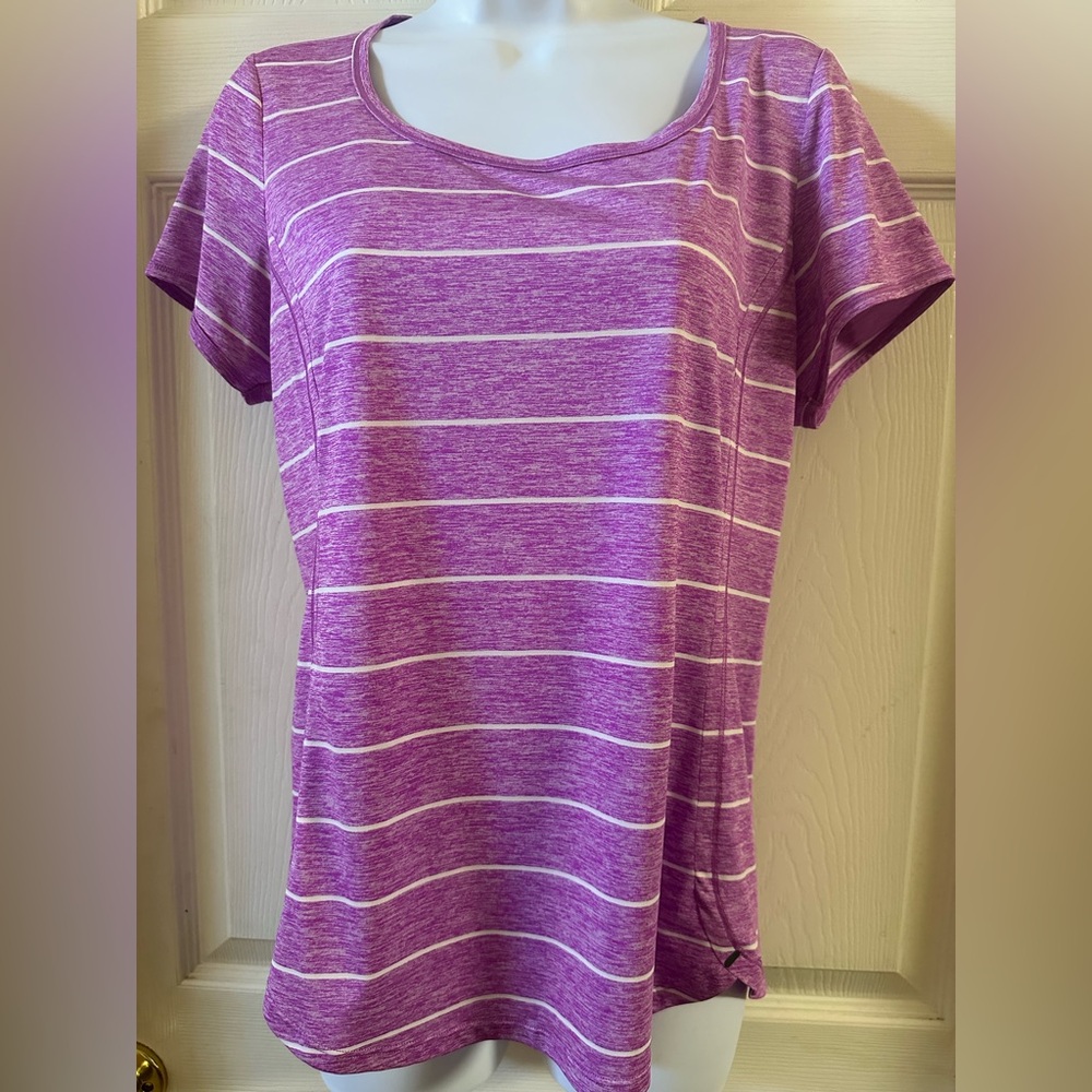 North Face Purple Striped Women's Top